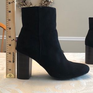 Ann Taylor Black Faux Suede Heeled Boot
